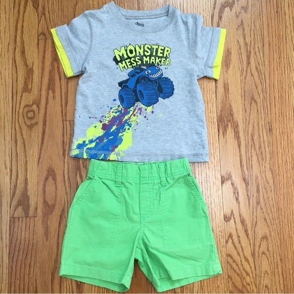 Carter's / Circo baby boys pant short tee shirt bundle 4-pcs matching sets - Picture 5 of 16